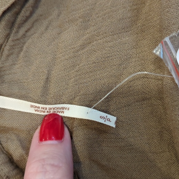 NWT Free People Bohemian Taupe / Green long Dress - Picture 6 of 9